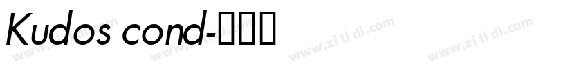 Kudos cond字体转换